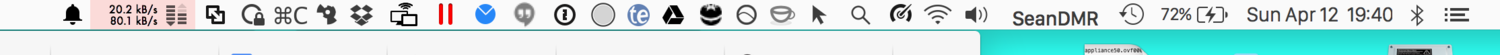 several icons in my Mac's menu-bar