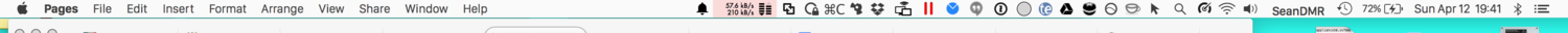 several icons in my Mac's menu-bar that run across more than half the screen