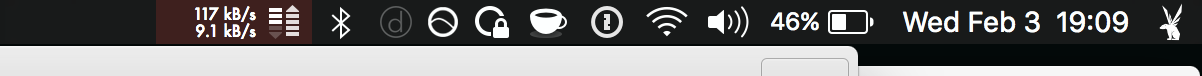 several icons in my Mac's menu-bar